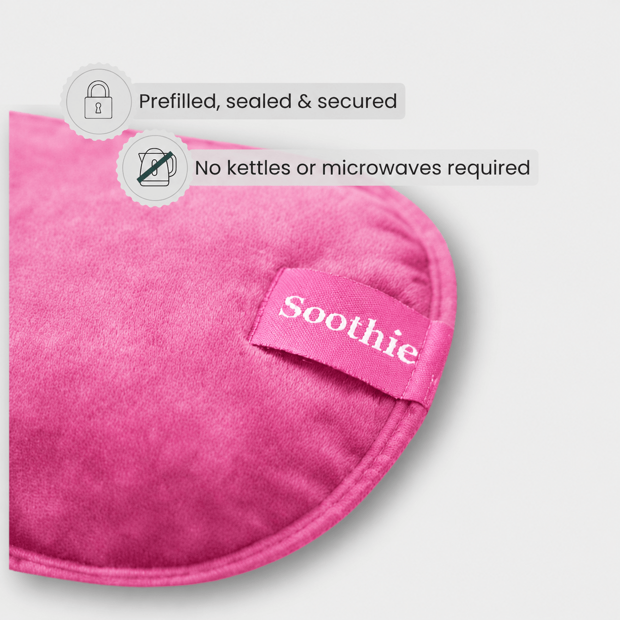Soothie™ Rechargeable Hot Water Bottle + Body Strap (Magenta) - Soothie™