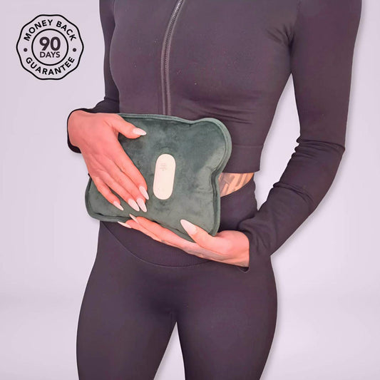 Soothie Rechargeable Hot Water Bottle + Body Strap (Green)