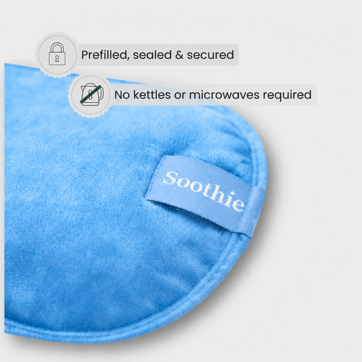 Soothie™ Rechargeable Hot Water Bottle + Body Strap (Azure) - Soothie™