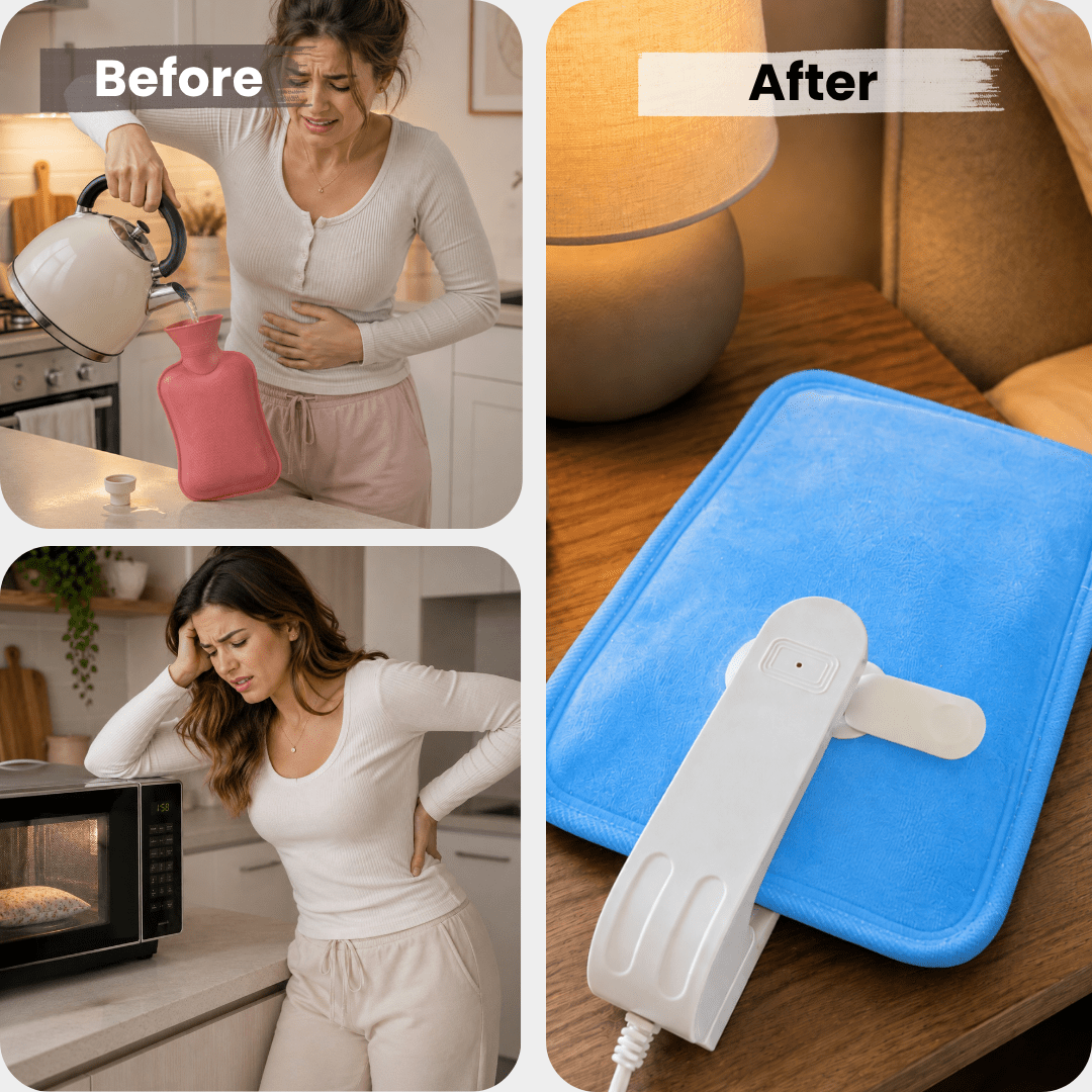Soothie™ Rechargeable Hot Water Bottle + Body Strap (Azure) - Soothie™